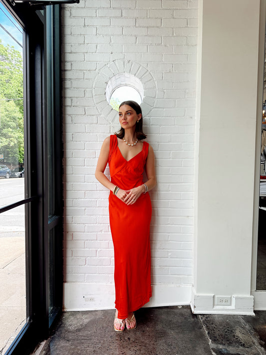 ENNIS SATIN MAXI DRESS