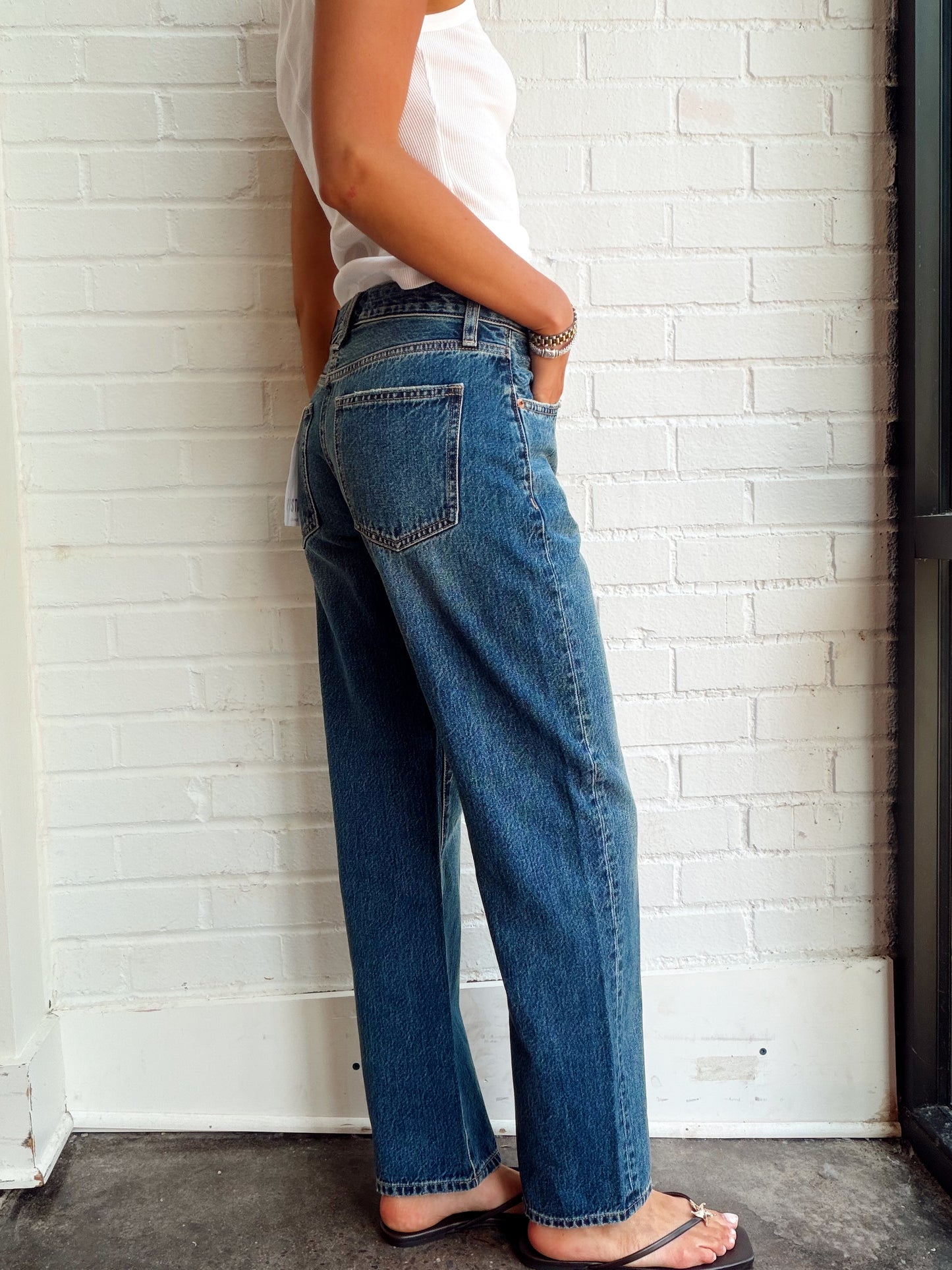 LEXI MID RISE BOWED STRAIGHT JEAN- ARTISAN