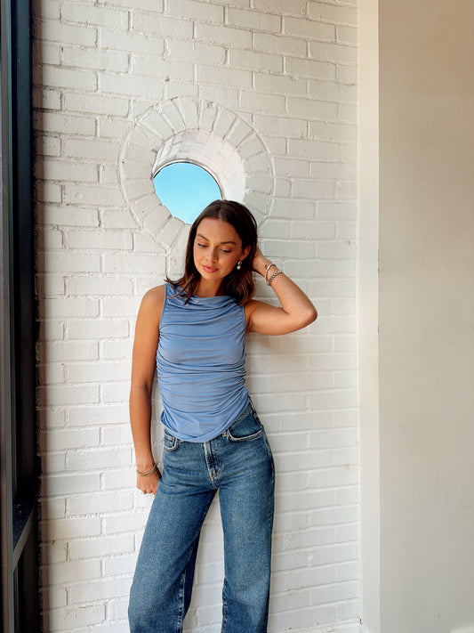 RUCHED BODICE TANK