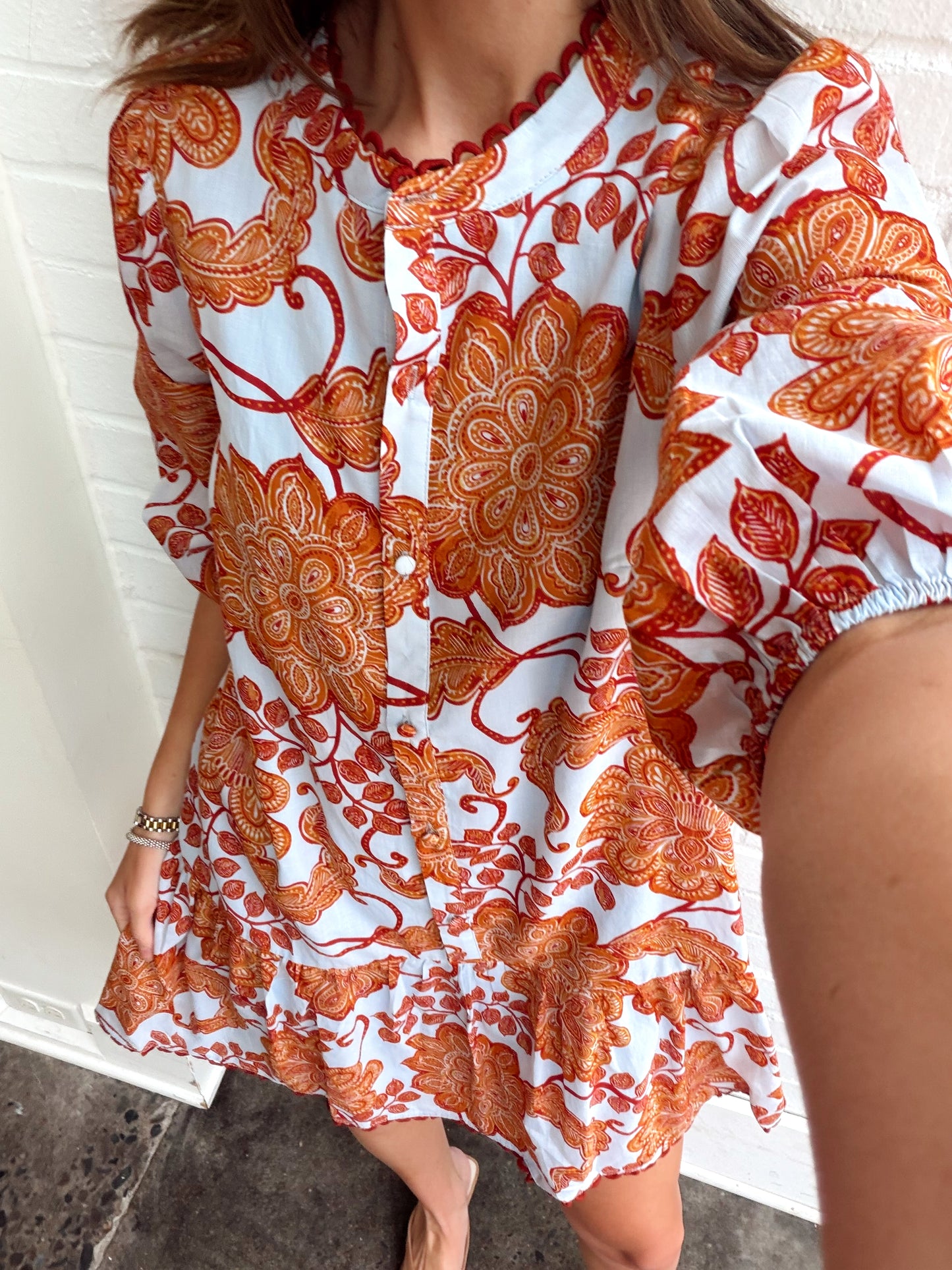 SIANY FLORAL YAMILA RUFFLE MINI DRESS