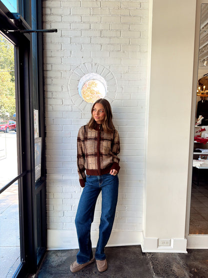 FROSTLINE PLAID CARDIGAN