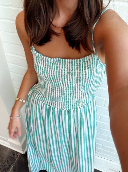 BAYSIDE STRIPED MIDI DRESS