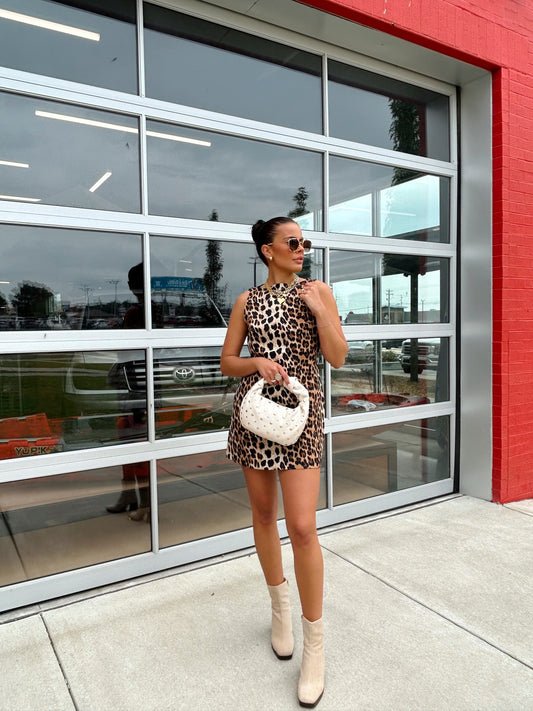 LEOPARD PRINT ALINE DRESS