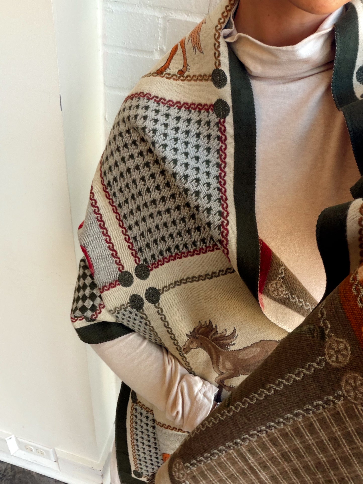 GREEN EQUINE REVERSIBLE WRAP