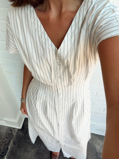 SANNA STRIPED MIDI DRESS
