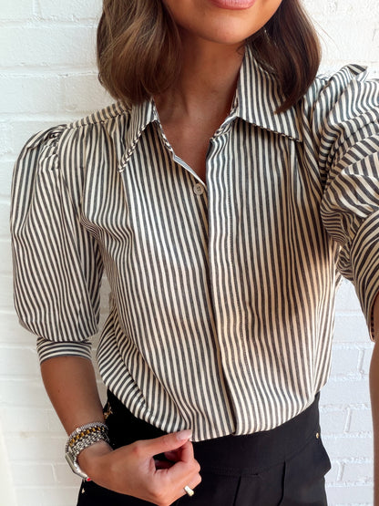 CATE RUCHED SLEEVE TOP