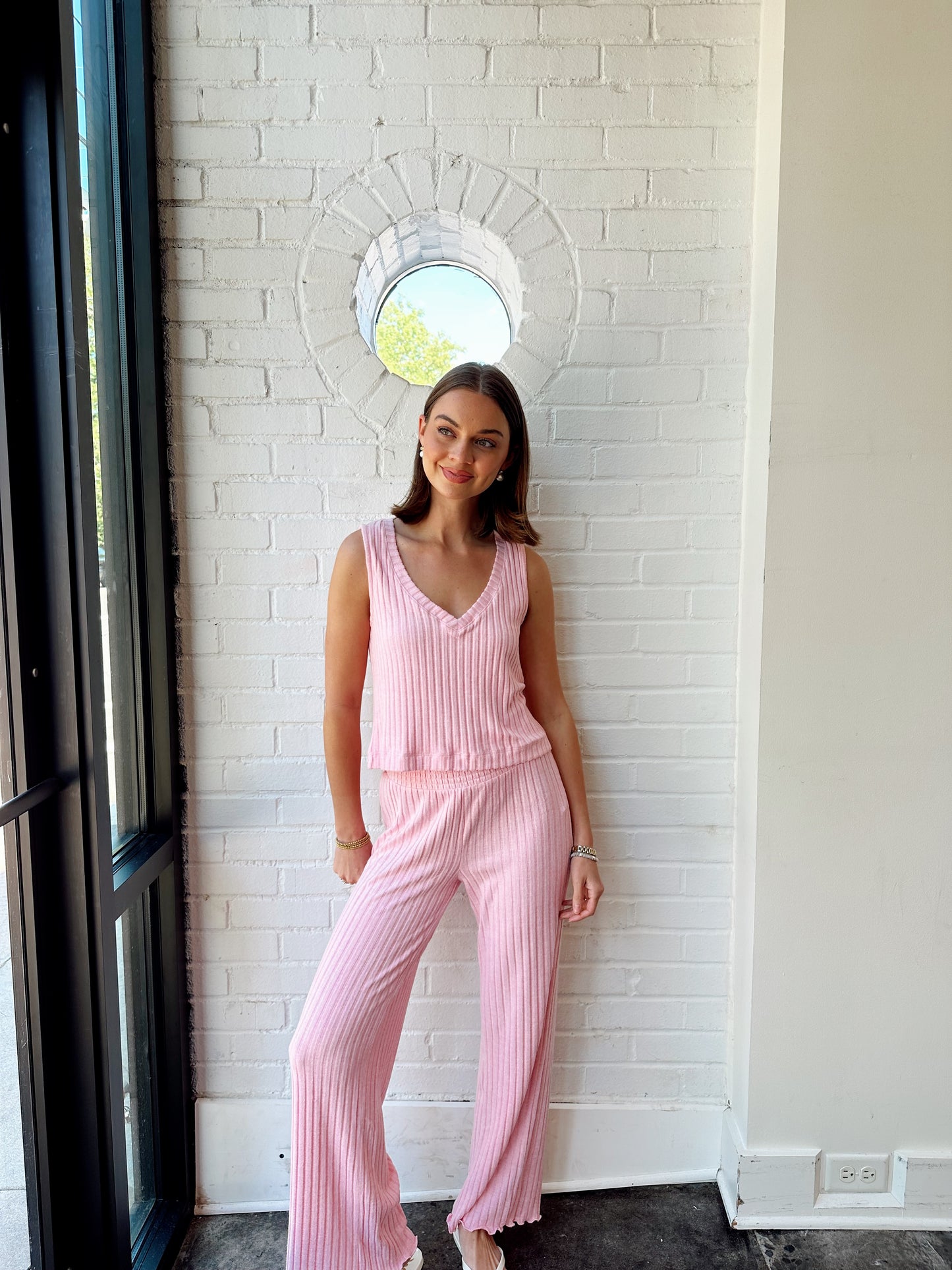 SLOANE V-NECK RIB TANK
