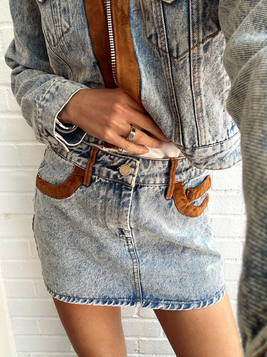 RODEO DRIVE DENIM SKIRT