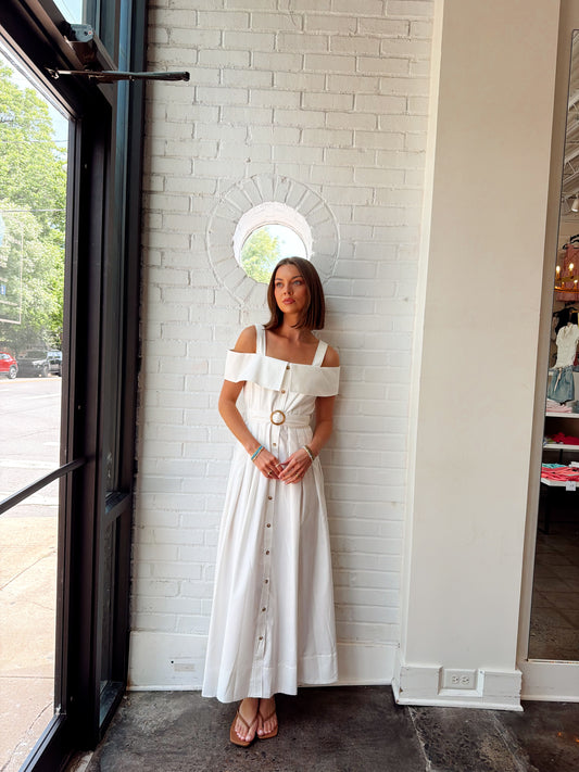 FLUID RAYON MIDI DRESS