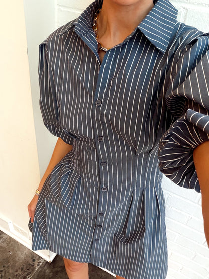 JACQUELINE BUBBLE SLEEVE DRESS