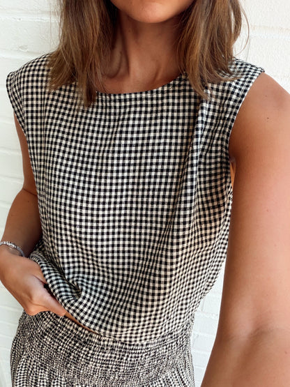 MERIT GINGHAM TOP