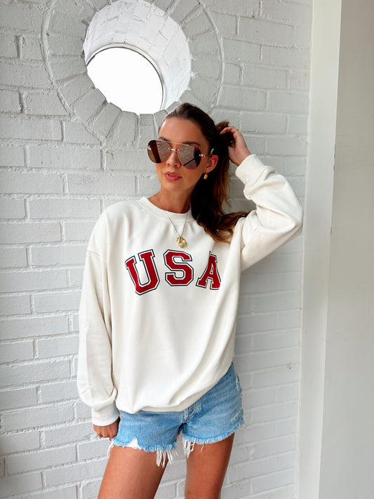 "USA" OVERSIZED SWEATSHIRT