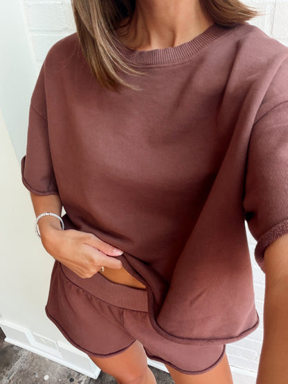 SHORT SLEEVE TOP+SHORT SET