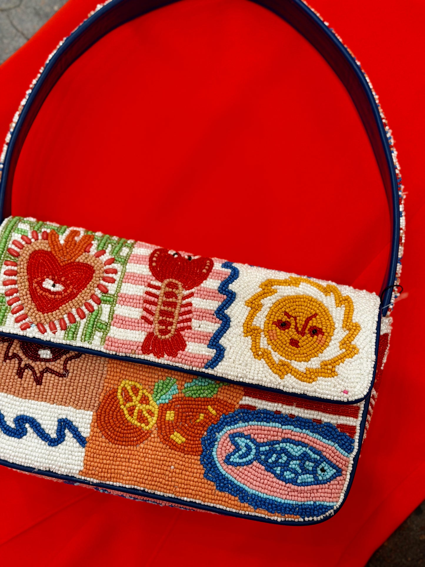 SUN & SEA BEADED SHOULDER BAG