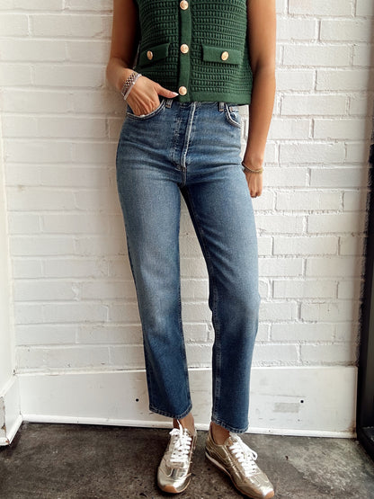 90'S PINCH WAIST CROP- OVERCAST