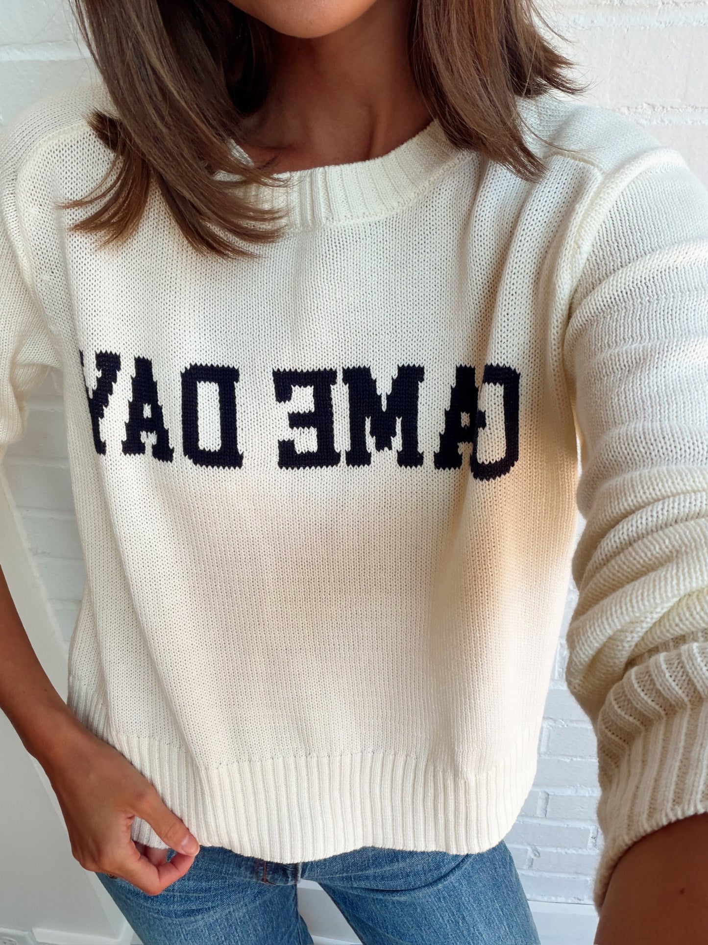VARSITY STAND IN SWEATER