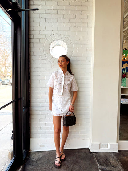 ELIN EMBROIDERED SKORT