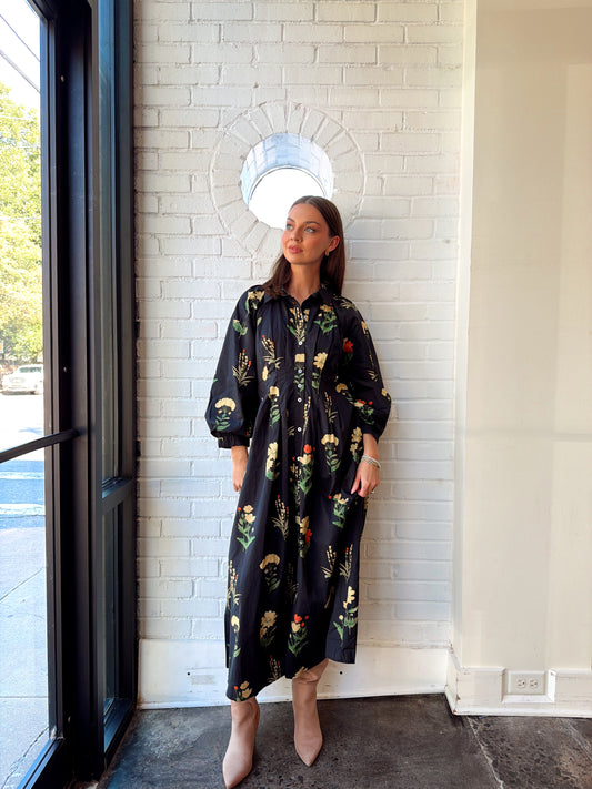 TAYLOR JO FLORAL LONG SLEEVE DRESS