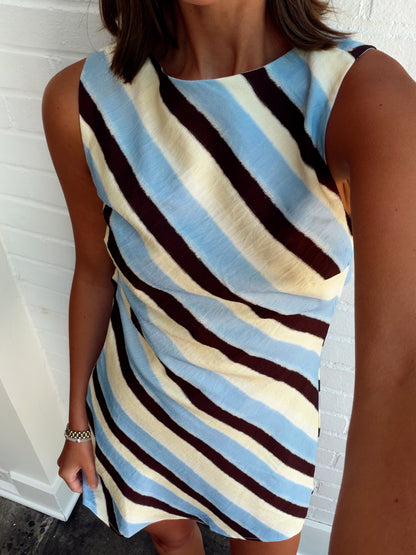 LAMBERT STRIPE MINI DRESS