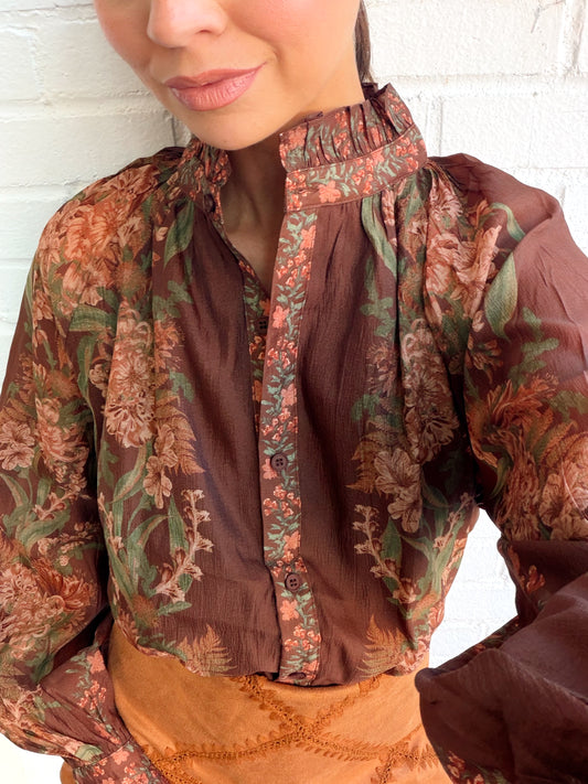 SOFIA PRINTED WOVEN TOP