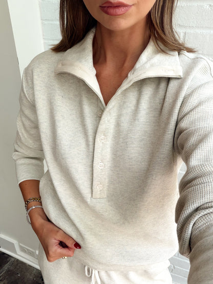 ZIA WAFFLE KNIT PULLOVER