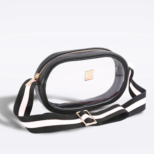 BLACK VINYL ANNIE+ BLACK/WHITE STRAP