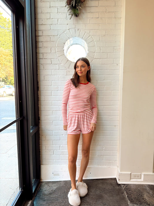 NIGHT IN STRIPES LS TOP