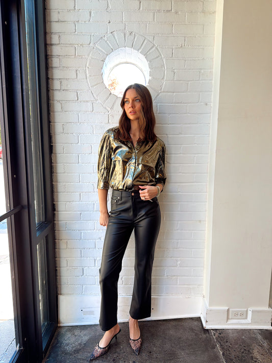 CATE RUCHED SLEEVE TOP