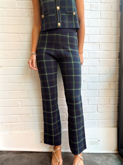 TILDEN PLAID KNIT PANTS SET