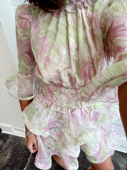 MORGAN TIERED MINI DRESS