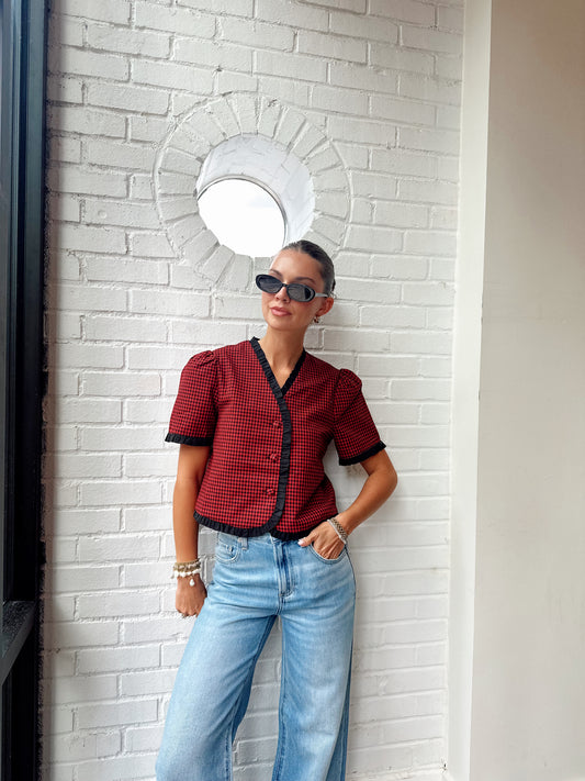 TARRA CHECKERED TOP