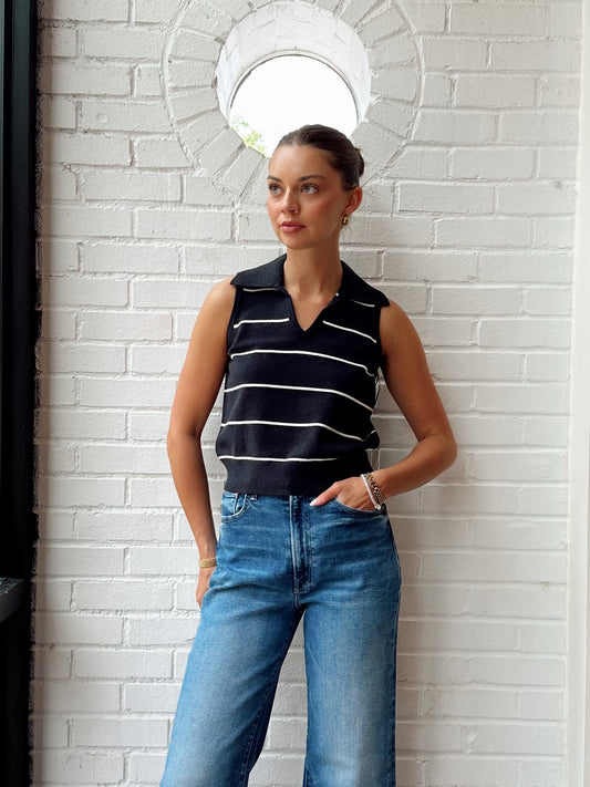 SLOANE KNIT COLLARED VEST