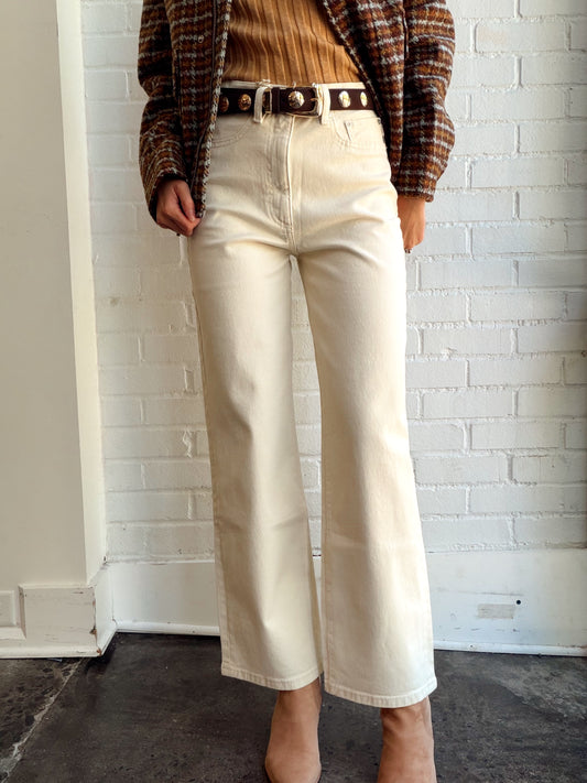 KARMINE REFINED WIDE LEG STRAIGHT VINTAGE - FLAX