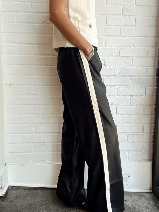 COATED TWILL TRACK PANT