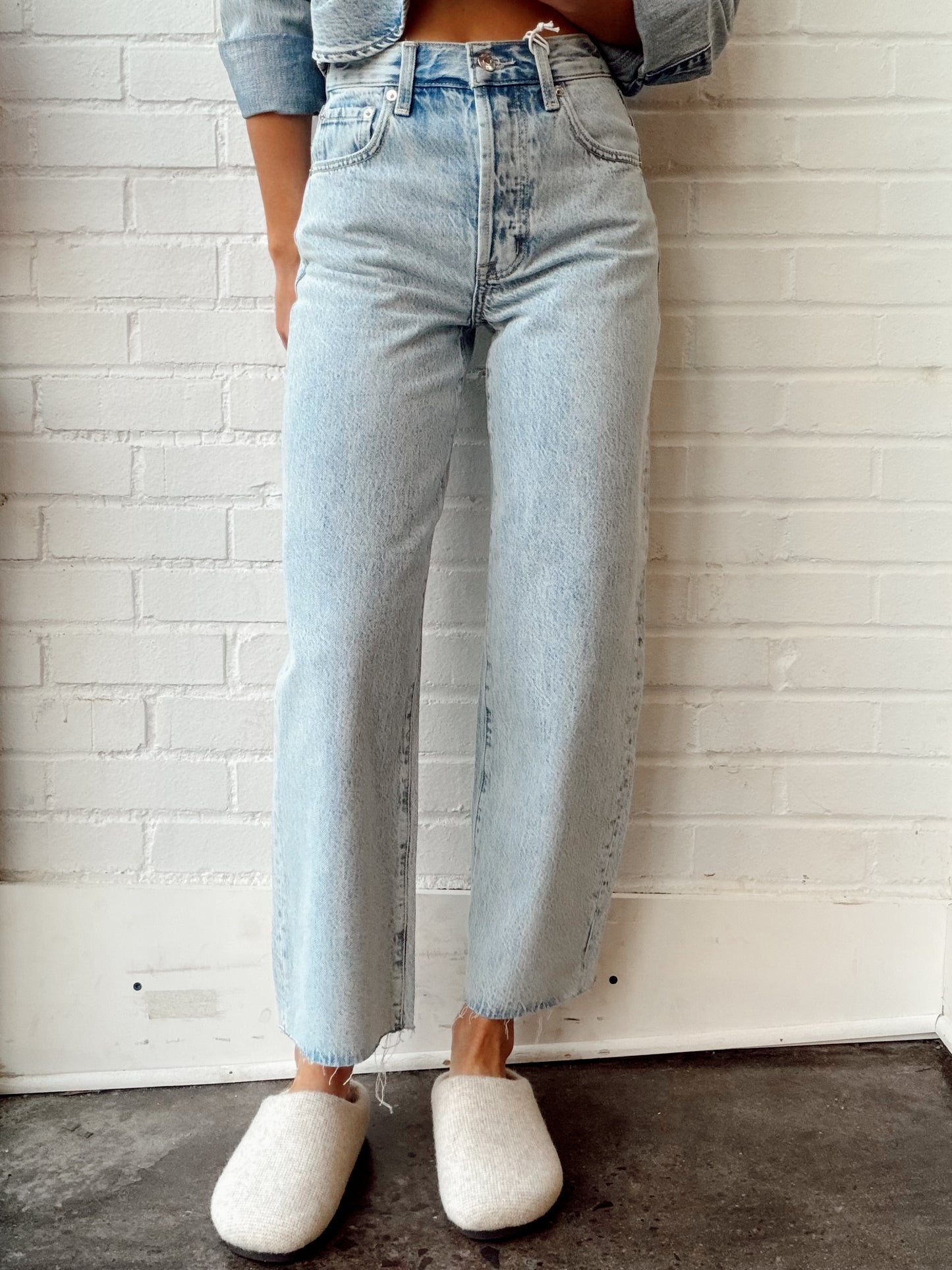 TATE HIGH RISE BOWED WIDE LEG