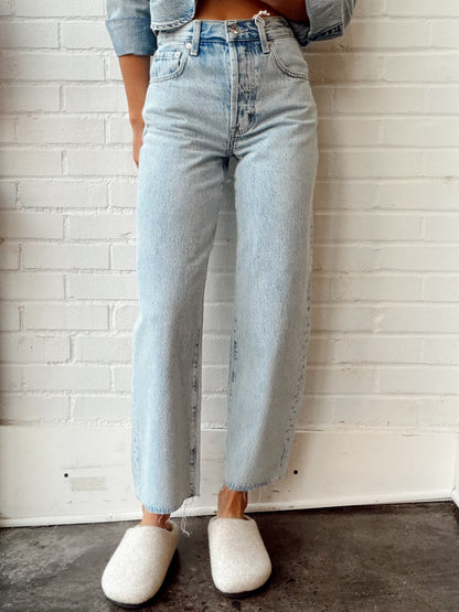 TATE HIGH RISE BOWED WIDE LEG