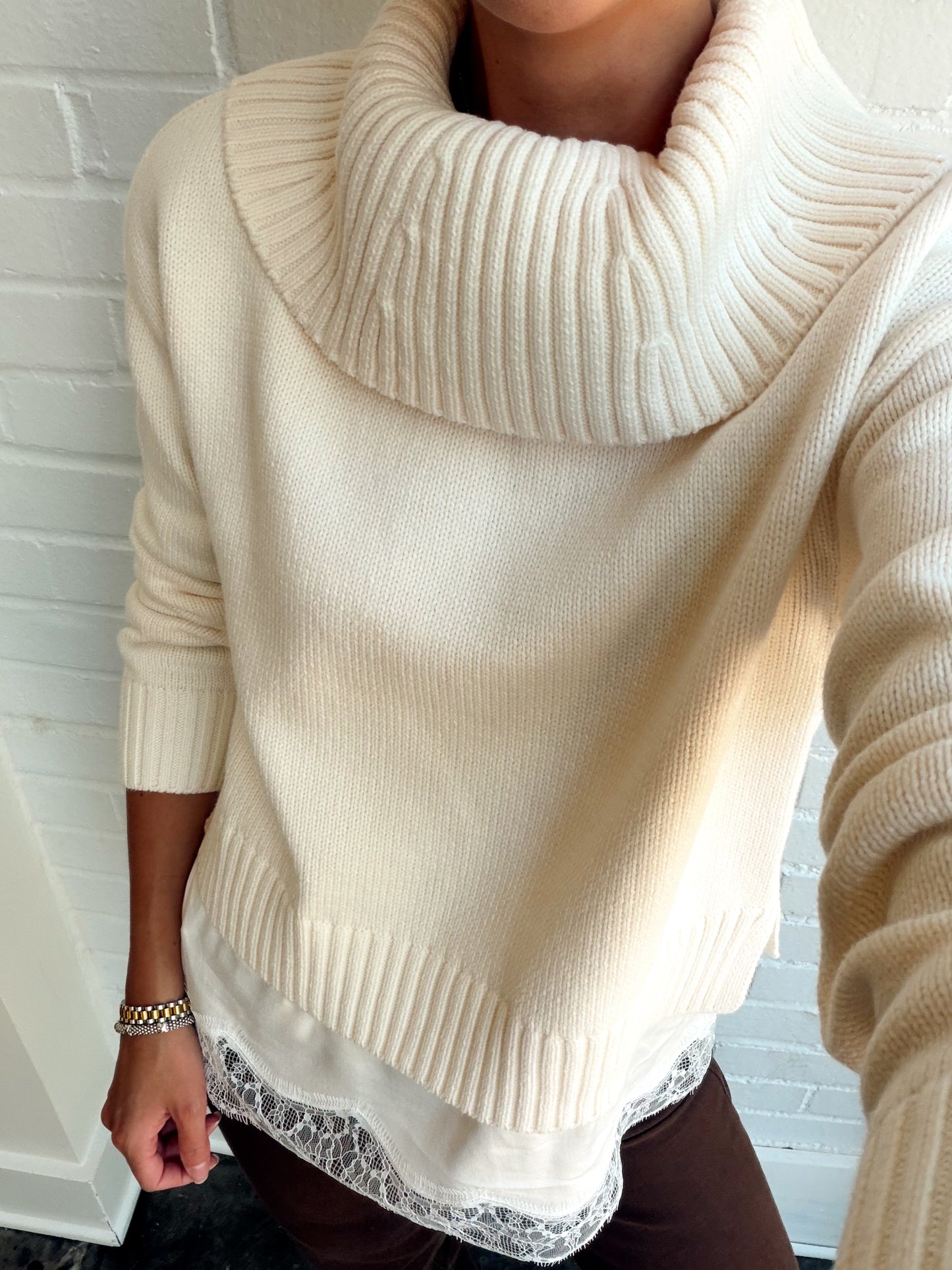 COWL KNIT TWOFER