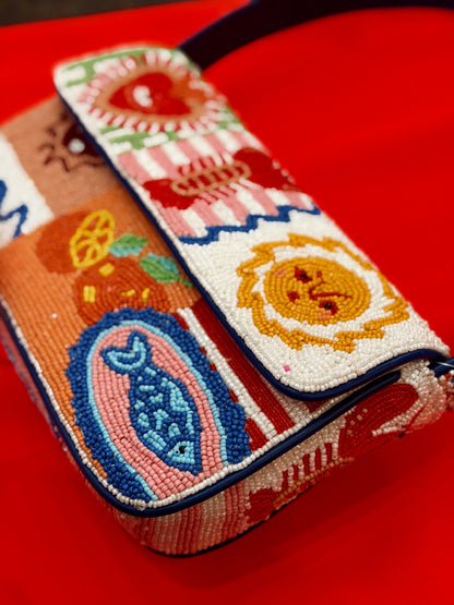 SUN & SEA BEADED SHOULDER BAG