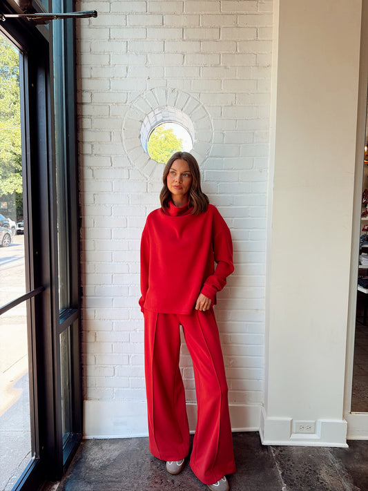 FREIZA SOFT KNIT FUNNEL NECK PULLOVER