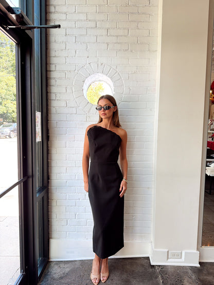 VALLETTA SCULPTURAL MIDI DRESS