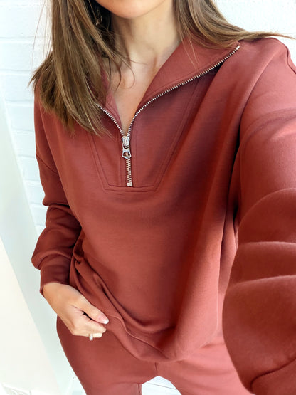 HAWLEY HALF ZIP SWEAT