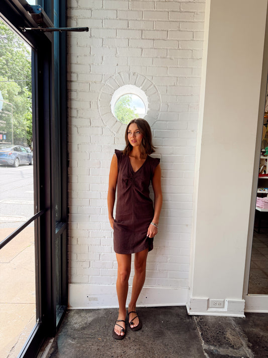 MINI CINCHED FRONT DRESS