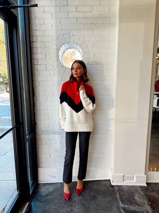 MARIBEL QUARTER ZIP SWEATER