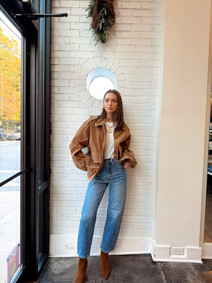 COLLARED SIDE POCKETS JACKET