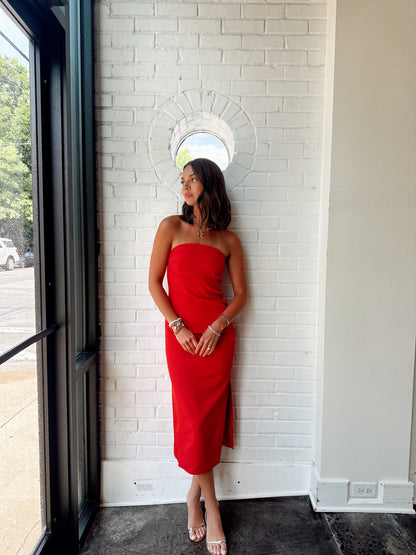 NAOMI STRAPLESS DRESS
