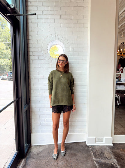 LACE TRIM SHORTS