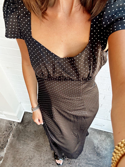 POLKA DOT MAXI DRESS