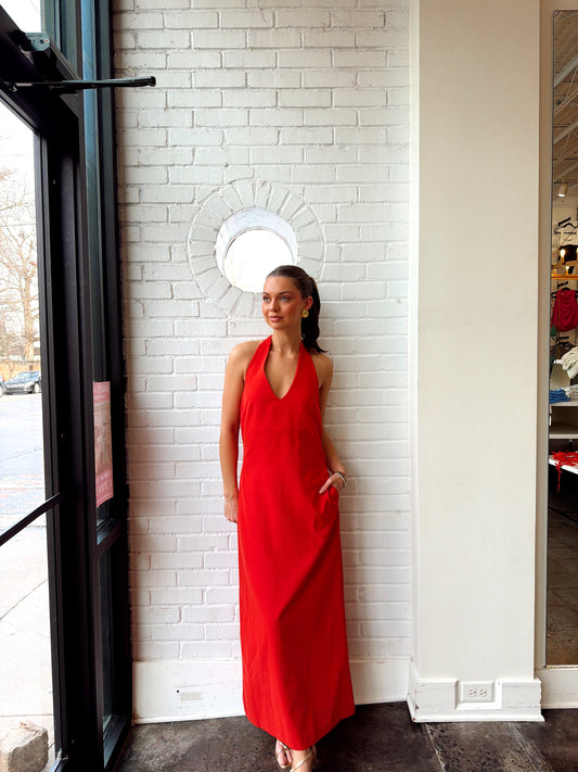 ABRIA HALTER DRESS