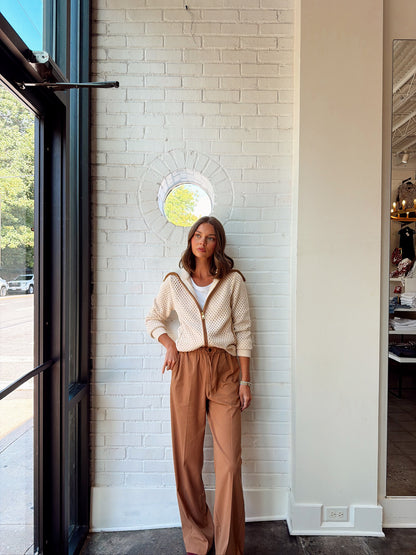PAULA ZIP THROUGH KNIT JACKET