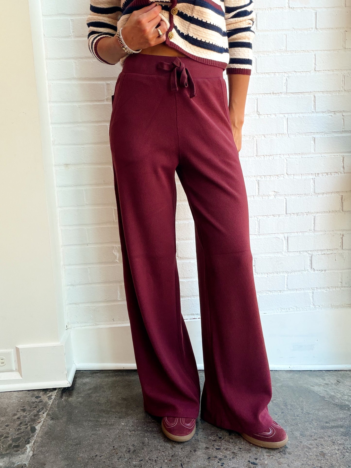 PHILO COZY WAFFLE PULL-ON PANT